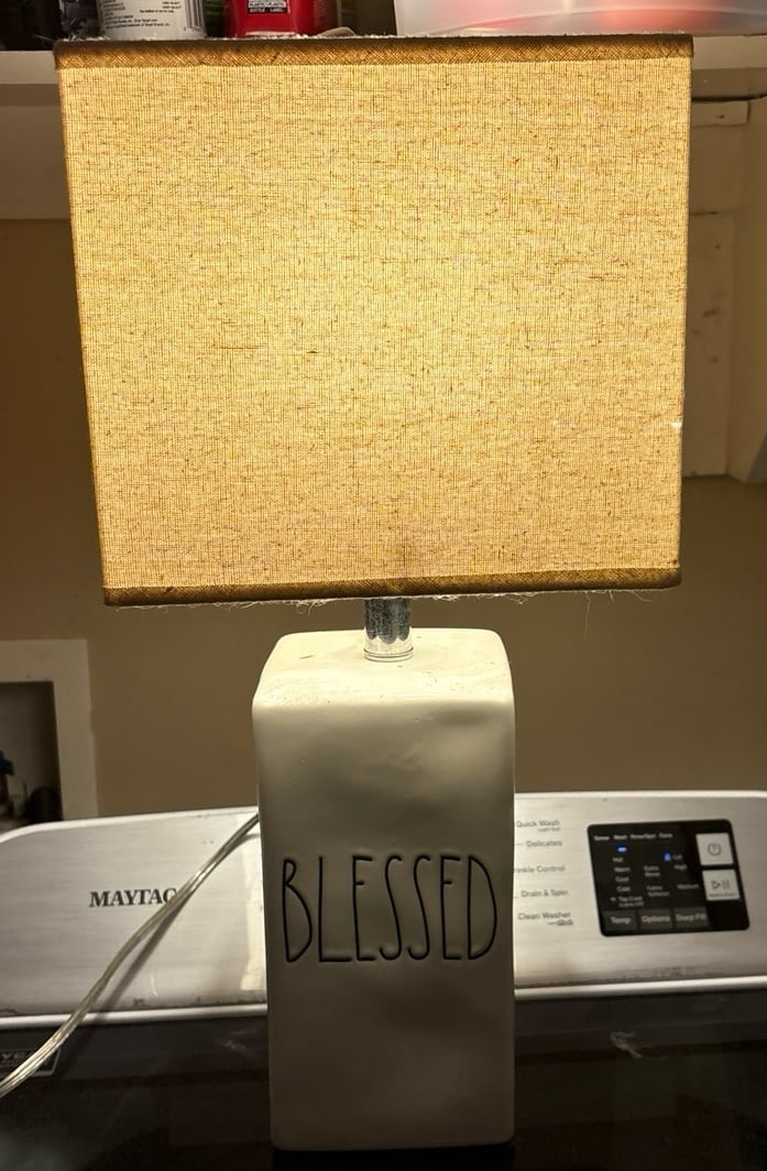 rae dunn blessed lamp