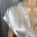 Valentino Solid White Satin Short Cap Sleeve Long Intimate Nightgown Dress