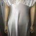 Valentino Solid White Satin Short Cap Sleeve Long Intimate Nightgown Dress
