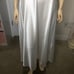 Valentino Solid White Satin Short Cap Sleeve Long Intimate Nightgown Dress
