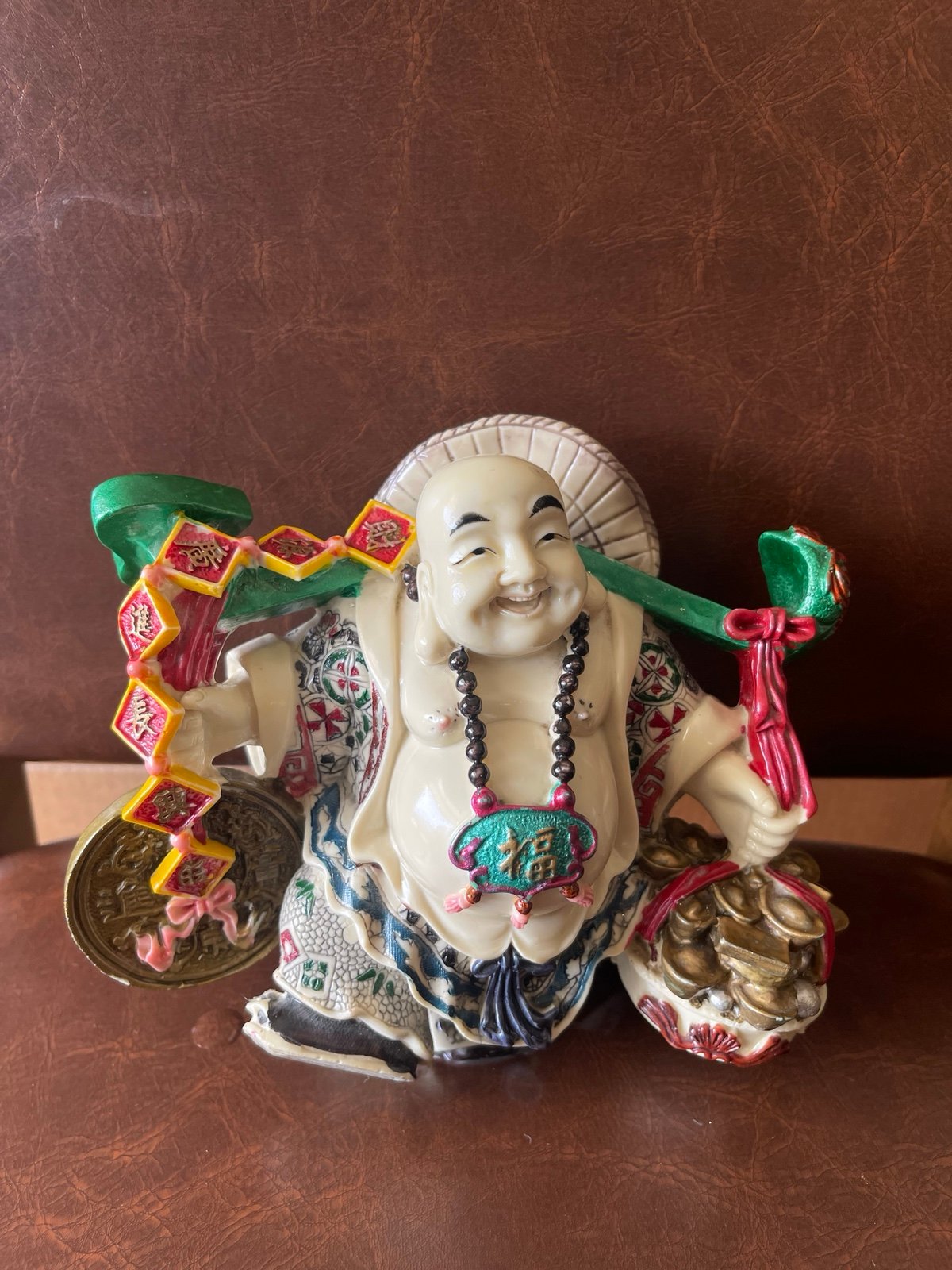 Vintage Laughing Lucky Buddha statue
