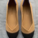 Rothys flat camel captoe