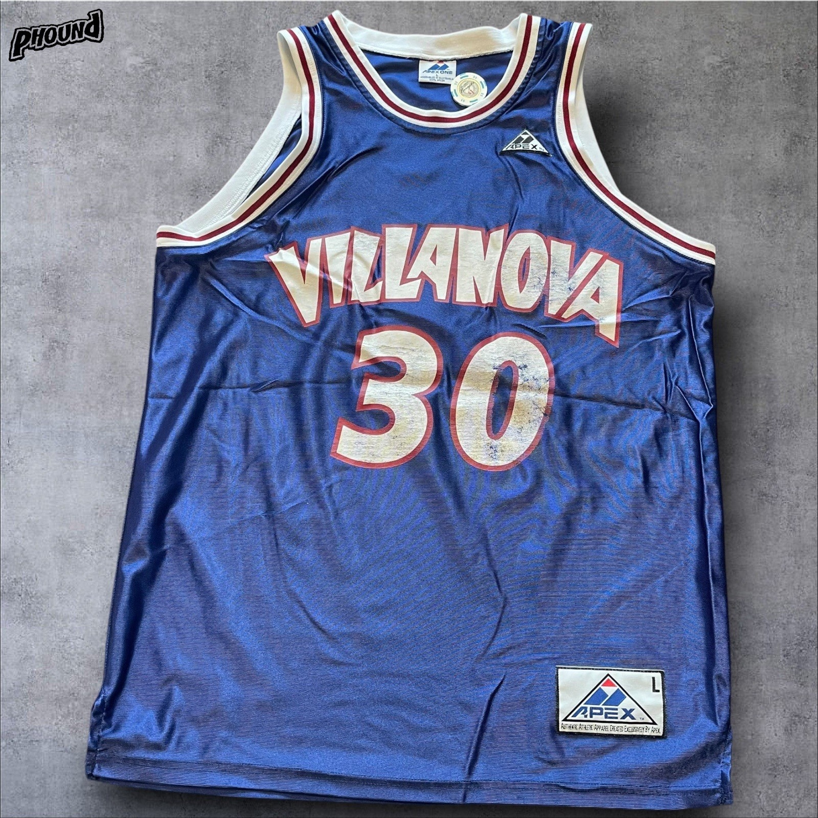 Vtg KERRY KITTLES VILLANOVA WILDCATS JERSEY L APEX ONE