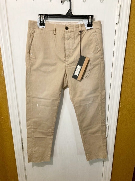 True NYC women's 26 button fly high water PAULA cropped fit trouser pants 30x26