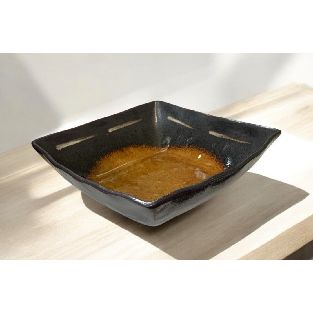Joseph Abboud Celestial Stoneware Vegetable Serving Bowl 10 3/4 Square 2005
