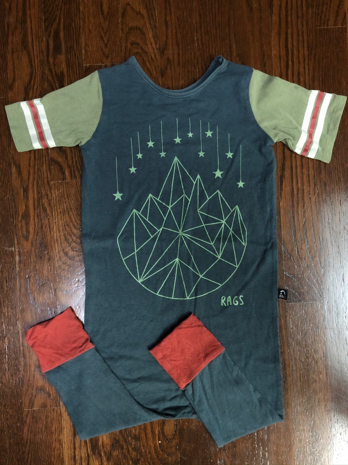 3/4 geostar retro sleeve rag