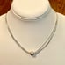 Sterling Italy triple strand necklace & matching hoops earrings with ball beads