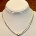 Sterling Italy triple strand necklace & matching hoops earrings with ball beads