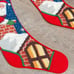 Set of 2 vintage lined needlepoint SANTA chimney Stockings Presents long