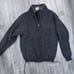 Aran Woolen Mills 100% Pure Wool Gray Windproof Zip Up Jacket Size Medium