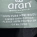 Aran Woolen Mills 100% Pure Wool Gray Windproof Zip Up Jacket Size Medium