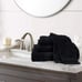 Ultra Soft 8-Piece Towel Set - 100% Pure Ringspun Cotton (Black)