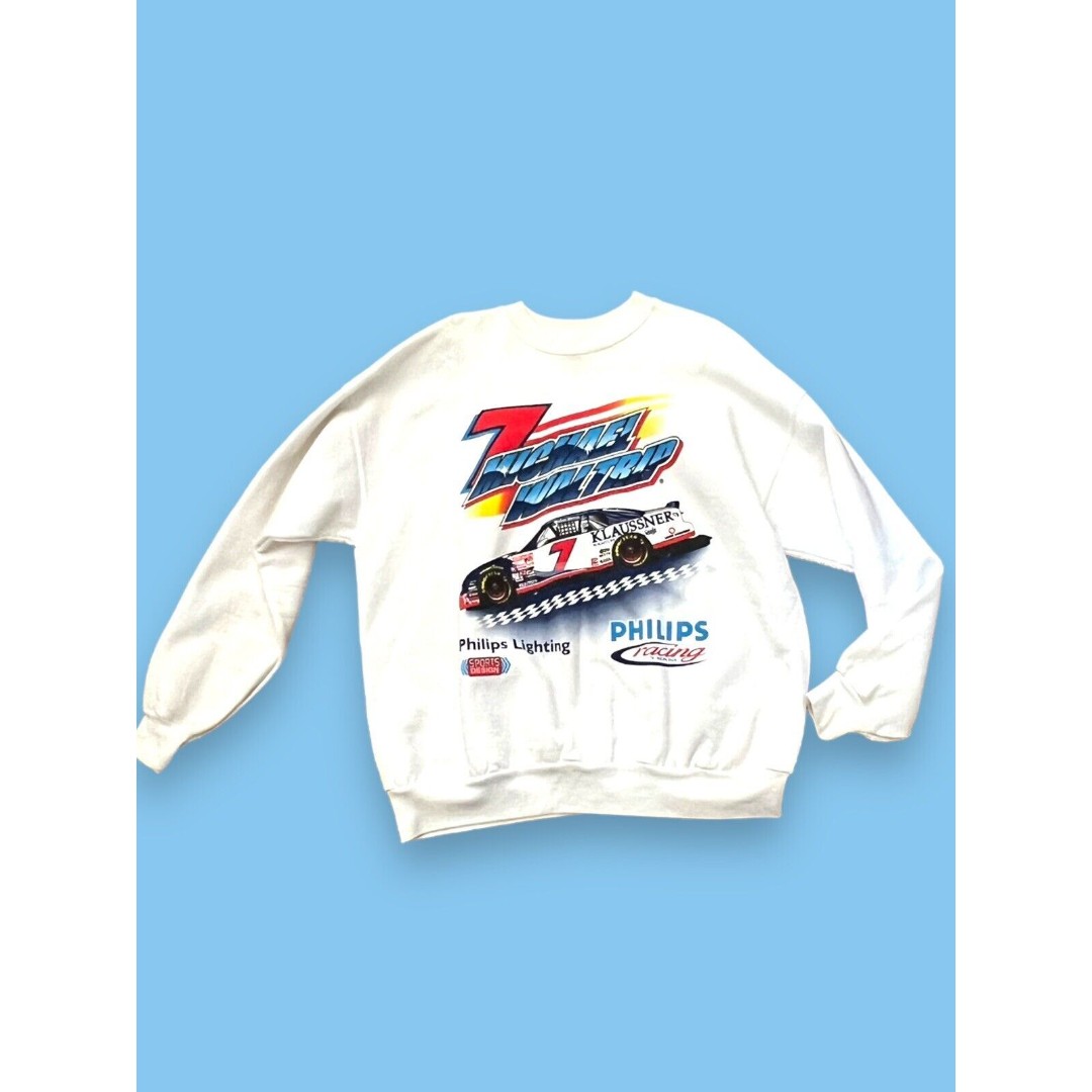 VTG 1990s Nascar Michael Waltrip Sweatshirt XL Philips Racing Team Rare Retro