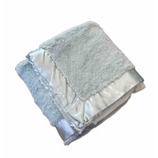 Cloud Island Green Plush Faux Fur Satin Edge Baby Blanket Lovey