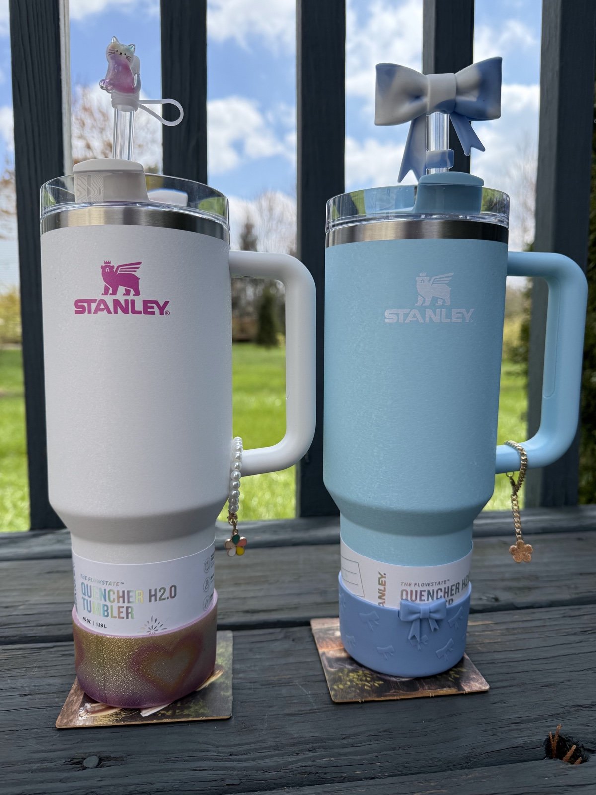 With Accessories Set of 2 Stanley 40oz Crystal Crush + Powder Blue Crush