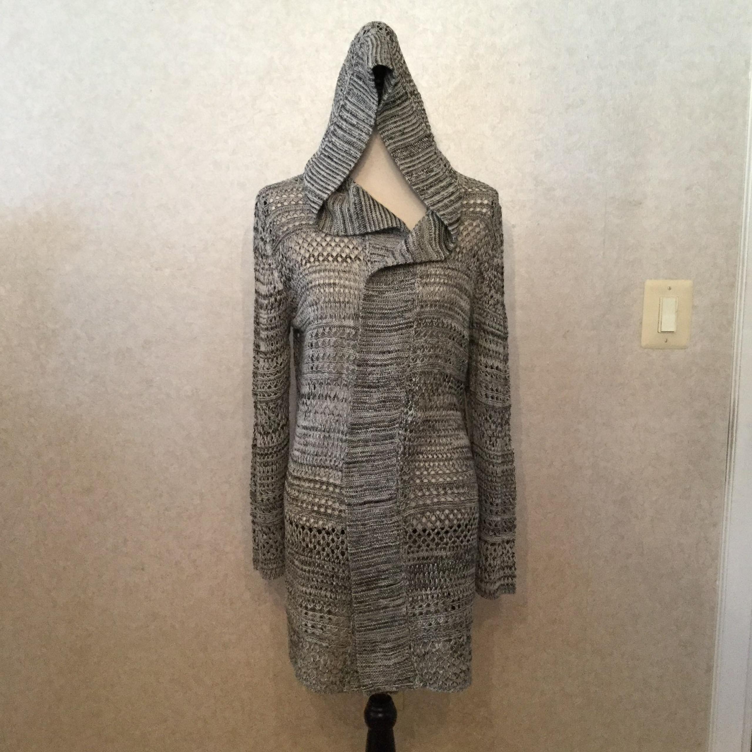 Paper Crane Long Open Cardigan W/Hood