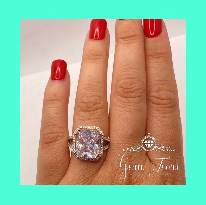 ✨14K 4.20 CTTW Shannon Radiant Diamond Engagement Bridal Ring✨