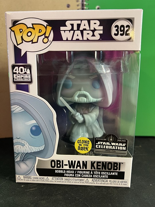 Funko Pop! Star Wars - Obi-Wan Kenobi Glow In The Dark GITD - Custom hard case