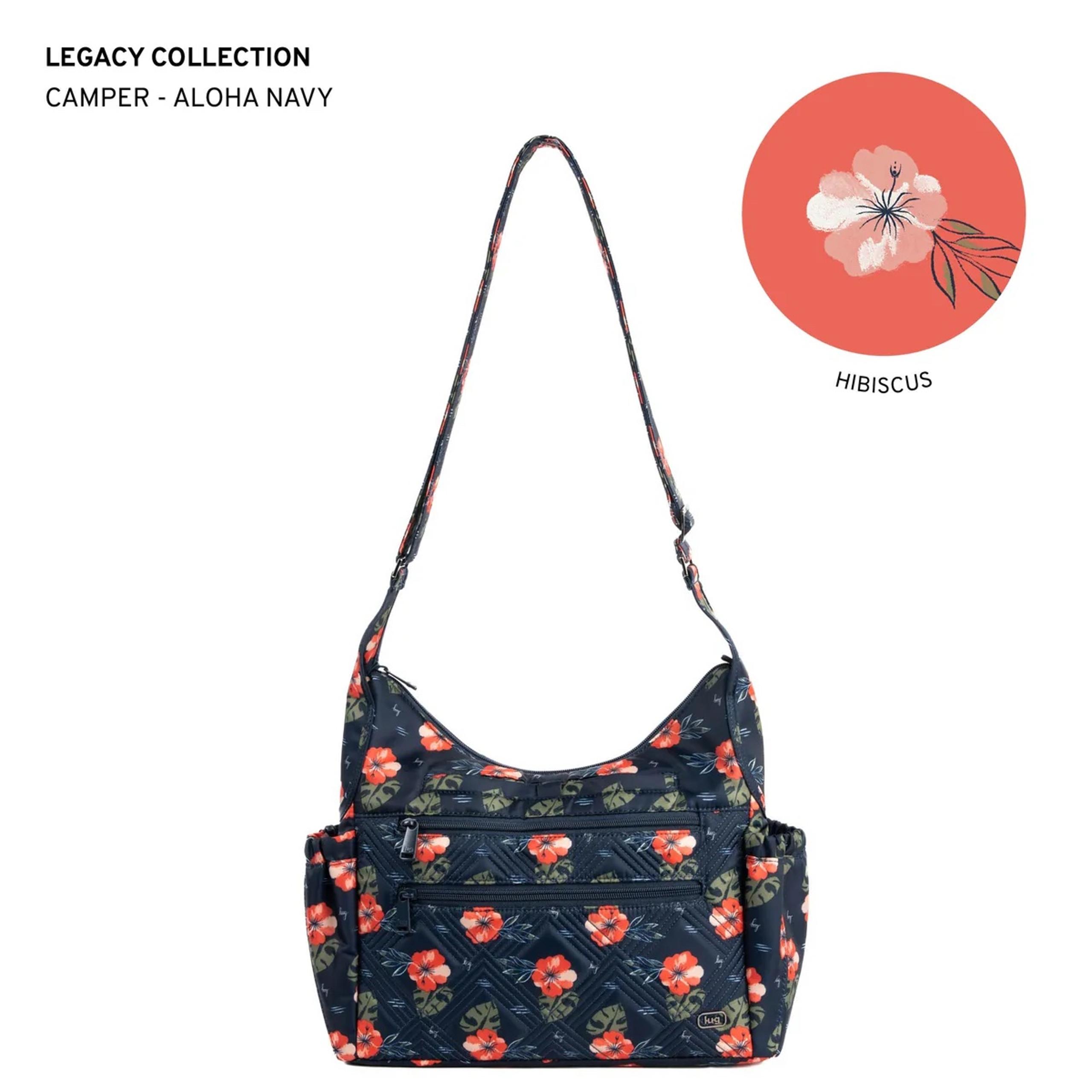 Lug Legacy Collection Camper Crossbody Bag NWT Aloha Navy