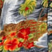 Jack Hollywood Hawiian Button Up Shirt Hibiscus Flower Palm Trees M
