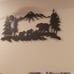 Metal Wall Decor, Metal Bear Family Art, Tree Mountain Decoration