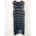 Chico's Knit Sleeveless Duster Cardigan sz 12 Longline Striped Farren