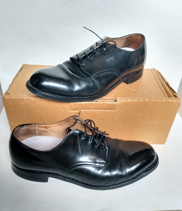 Biltrite Imperial Dress Oxford Shoes Men's 12 R Black USA Military Leather Vtg