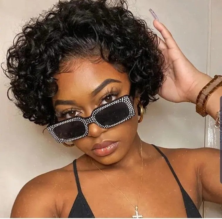 13*1 lace frontal curly wig