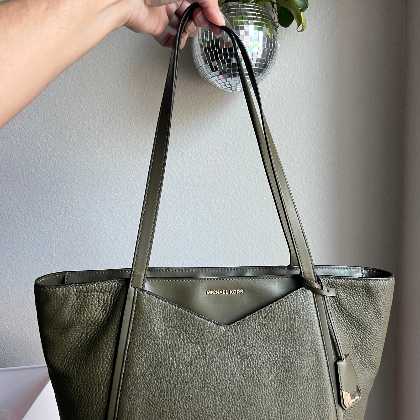 michael kors whitney large leather tote
