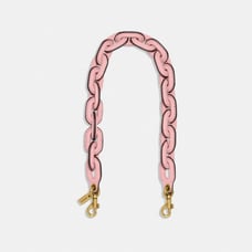 Coach Leather Covered Short Chain Strap