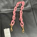 Coach Leather Covered Short Chain Strap