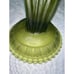 Vintage MCM Set Fostoria “Rebecca At The Well” Green Frosted Candlestick Holders