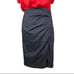 Etro Black Lined Ruched Pencil Skirt Minimal Modern Office Attire Size 8 / 44eur