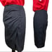Etro Black Lined Ruched Pencil Skirt Minimal Modern Office Attire Size 8 / 44eur