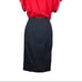 Etro Black Lined Ruched Pencil Skirt Minimal Modern Office Attire Size 8 / 44eur