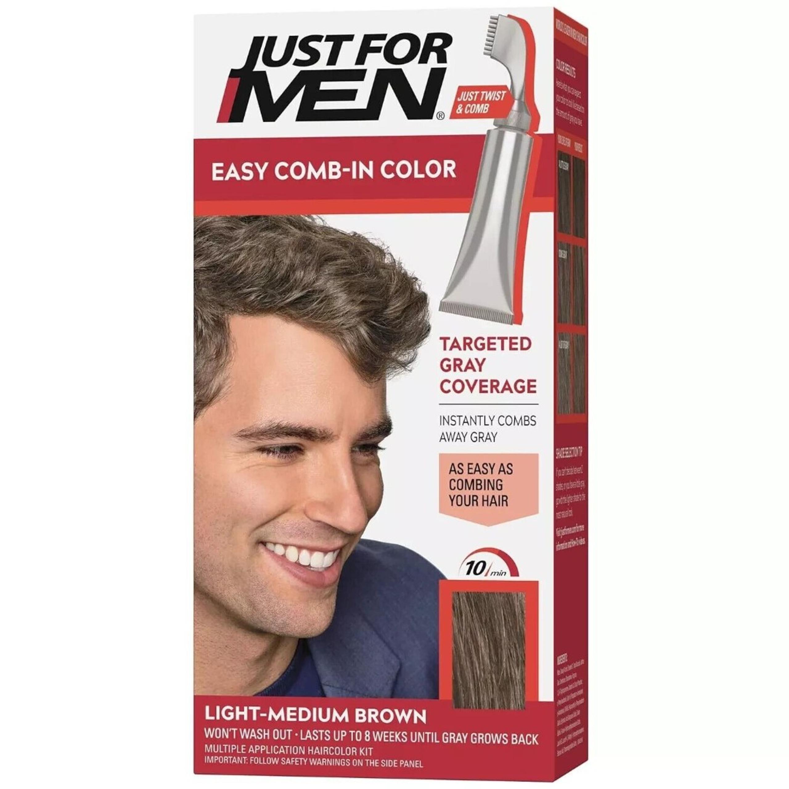 Just For Men LIGHT MEDIUM BROWN Easy Comb-In Applicator Hair Color #A-30