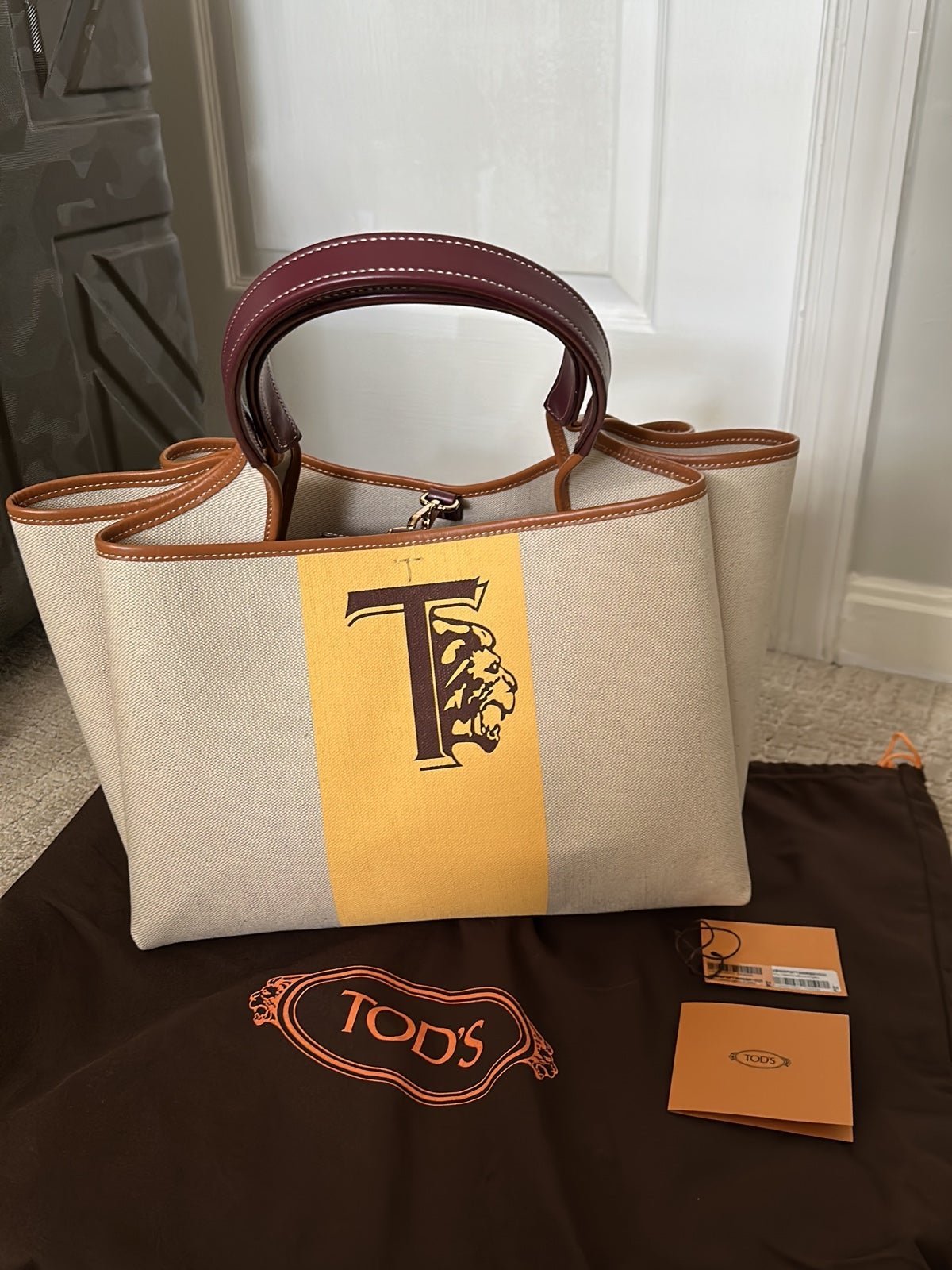 Tod's canvas bag sales