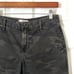 Sundry Classic Camo Mid Rise Frayed Hem Denim Bermuda Shorts Hunter Green 26