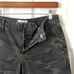 Sundry Classic Camo Mid Rise Frayed Hem Denim Bermuda Shorts Hunter Green 26