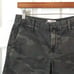 Sundry Classic Camo Mid Rise Frayed Hem Denim Bermuda Shorts Hunter Green 26
