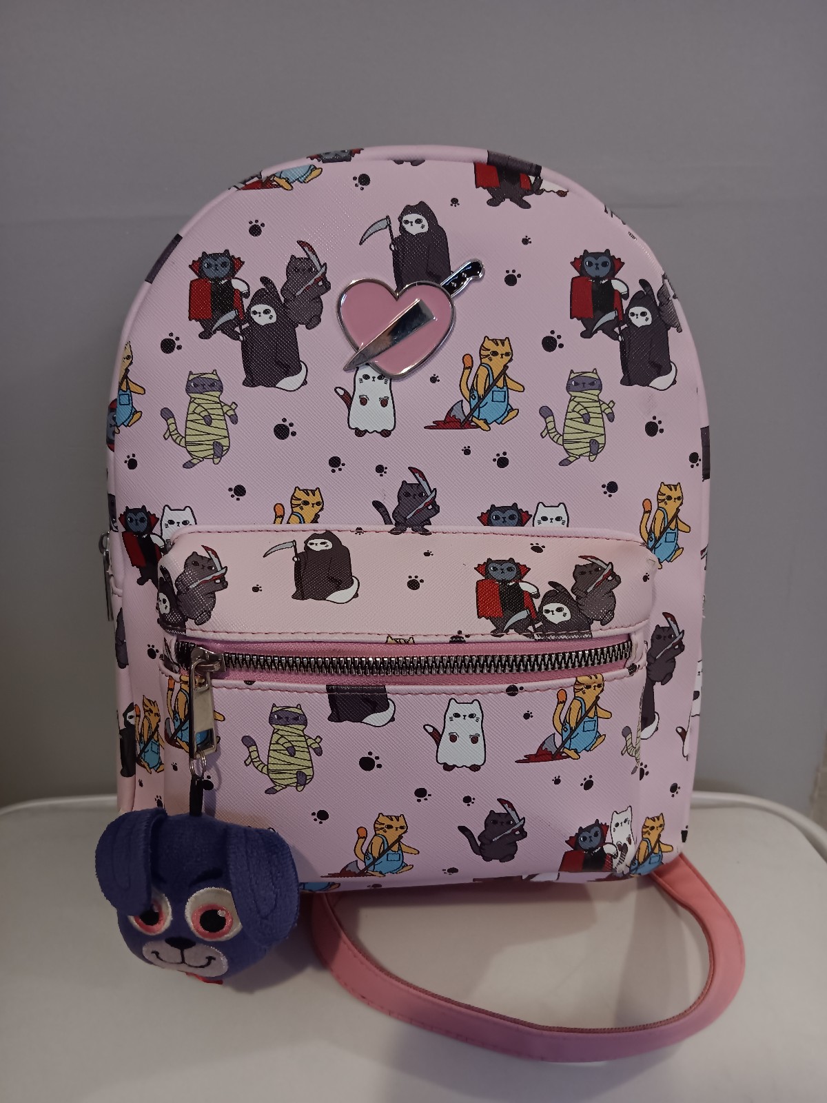 Halloween cat mini backpack