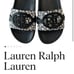 Lauren Ralph Lauren Ayden Slipper Size 8 Woman’s Black & White Floral Print