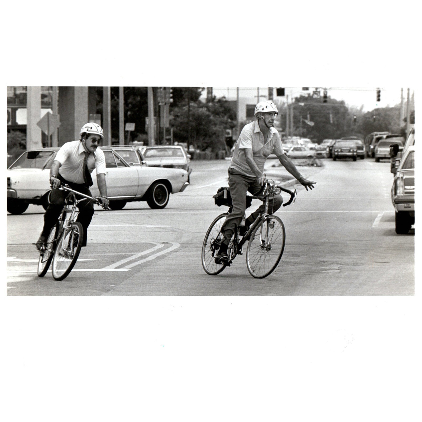 1983 Press Photo Cycling Hugh Dumont Ed Carricarte Bike Trip 8x10 AD3