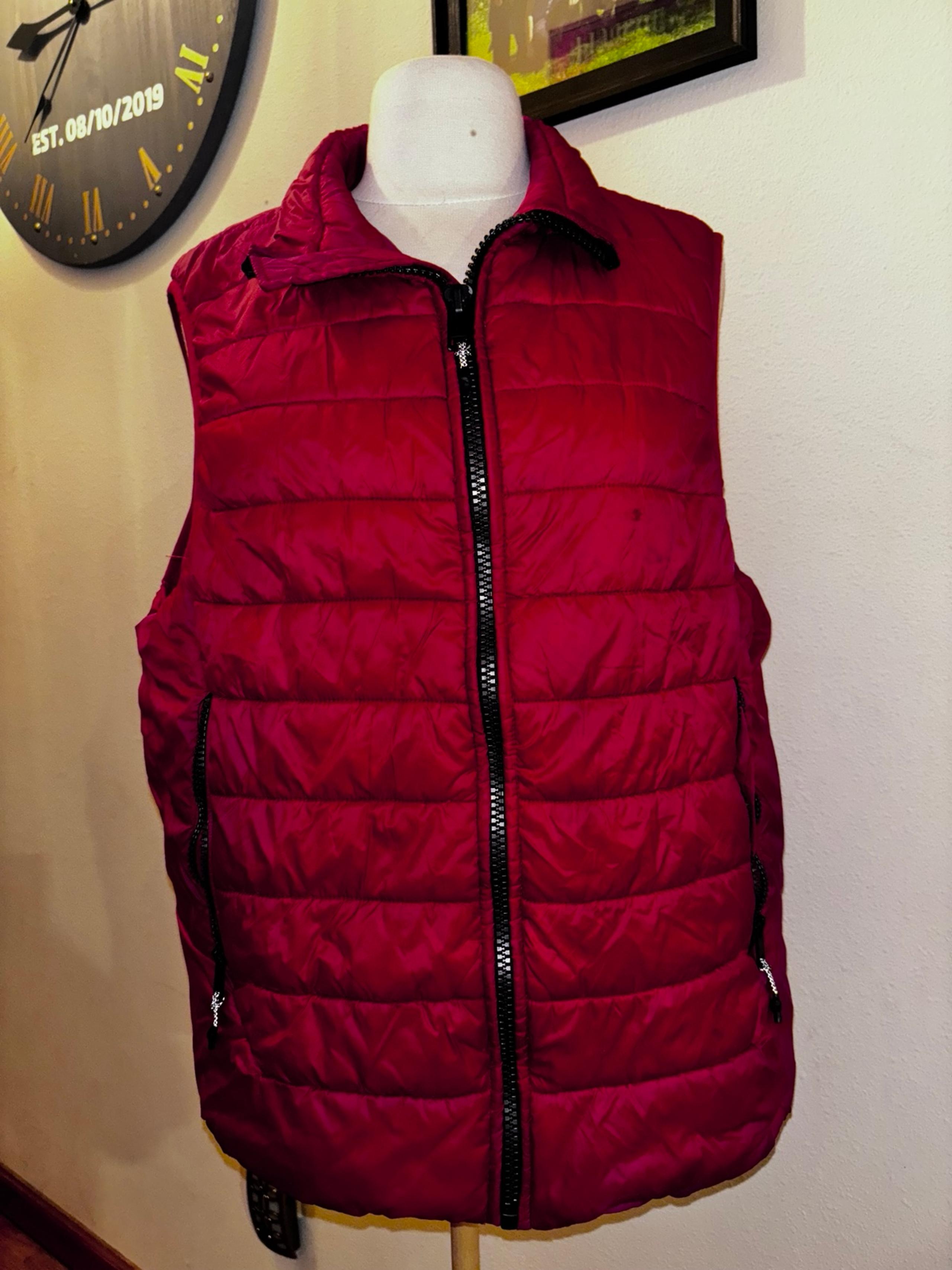 Bright red Express Puffer Vest size medium
