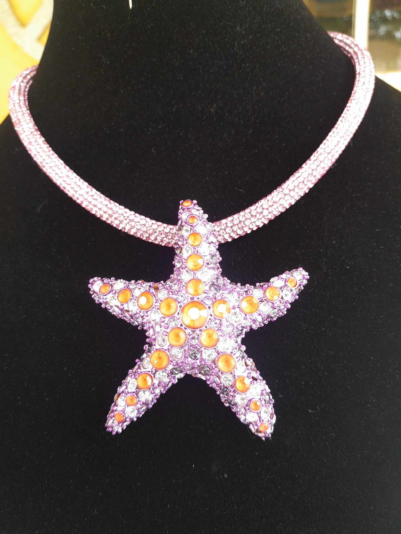 Betsey Johnson Mermaid Jewels Purple Starfish Necklace NWT