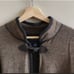 TRIBAL brown and black cape coat