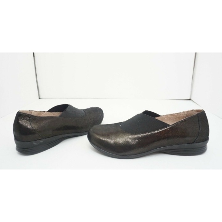 Dansko Ann Women's Comfort Slip On Shoes Black Metallic Suede EU 41 US 10.5 - 11