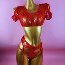 Red lingerie set