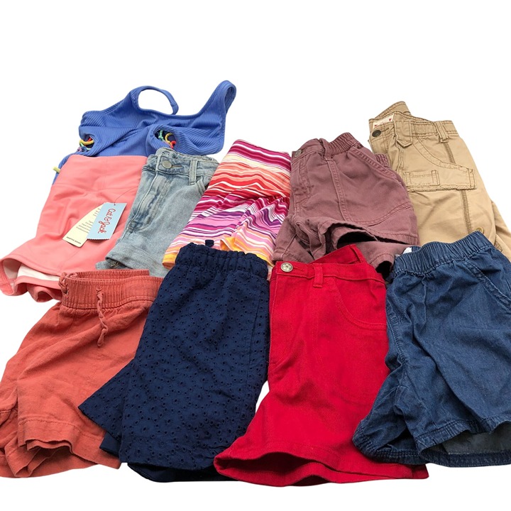 Girls Size L 10-12 Shorts BUNDLE Spring Summer Bottoms Swimsuit Swim Short Mix