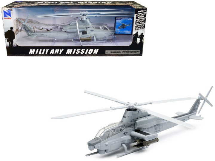 Bell AH-1Z Cobra Helicopter Gray "US Air Force" "Military Mission" Series 1/55